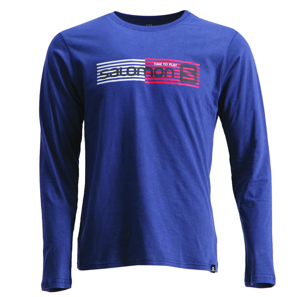 Salomon JOEY LS B Camisetas Niños - Azules - Colombia (24169-YURV)